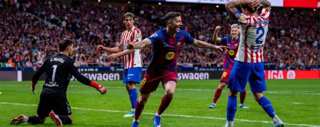 لاعبو نادي برشلونة خلال تدريبات التحضير للموسم الجديد وخوض المباريات الودية