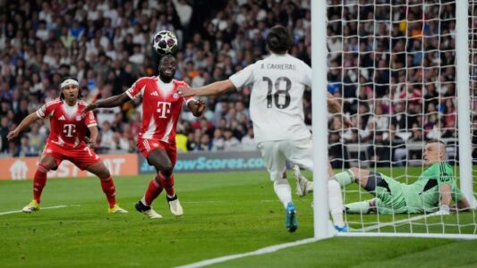 دايوت أوباميكانو يضيع فرصة محققة أمام ريال مدريد في دوري أبطال أوروبا